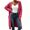 Rose red, variant on Winter Hooded Cardigan Sweater Coat Women Oversized Chunky Knit Open Front Long Outwear