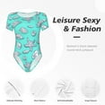 thumbnail image 5 of Lsque Seashell And Starfish Women's Crew Neck Short Sleeve Bodysuit Basic T Shirts Tops Onesie Adult Cute Pajama-XX-Large, 5 of 8