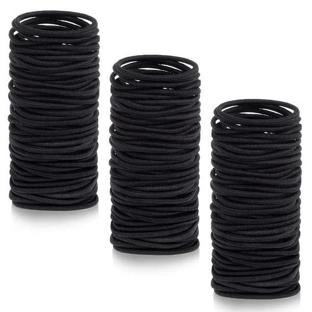 150 Pieces Black Hair Ties for Thick and Curly Hair Ponytail Holders