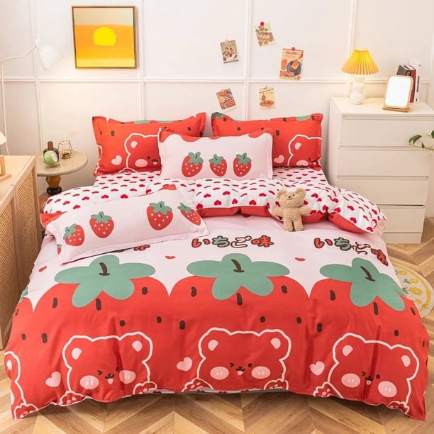Berry Sweet Strawberry Bear: Juego de cama completo