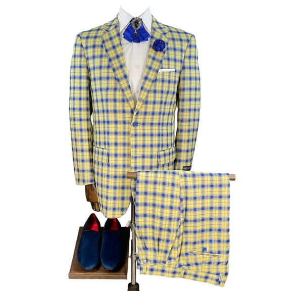Menz Business 2 button Suits Plaids Big  Tall