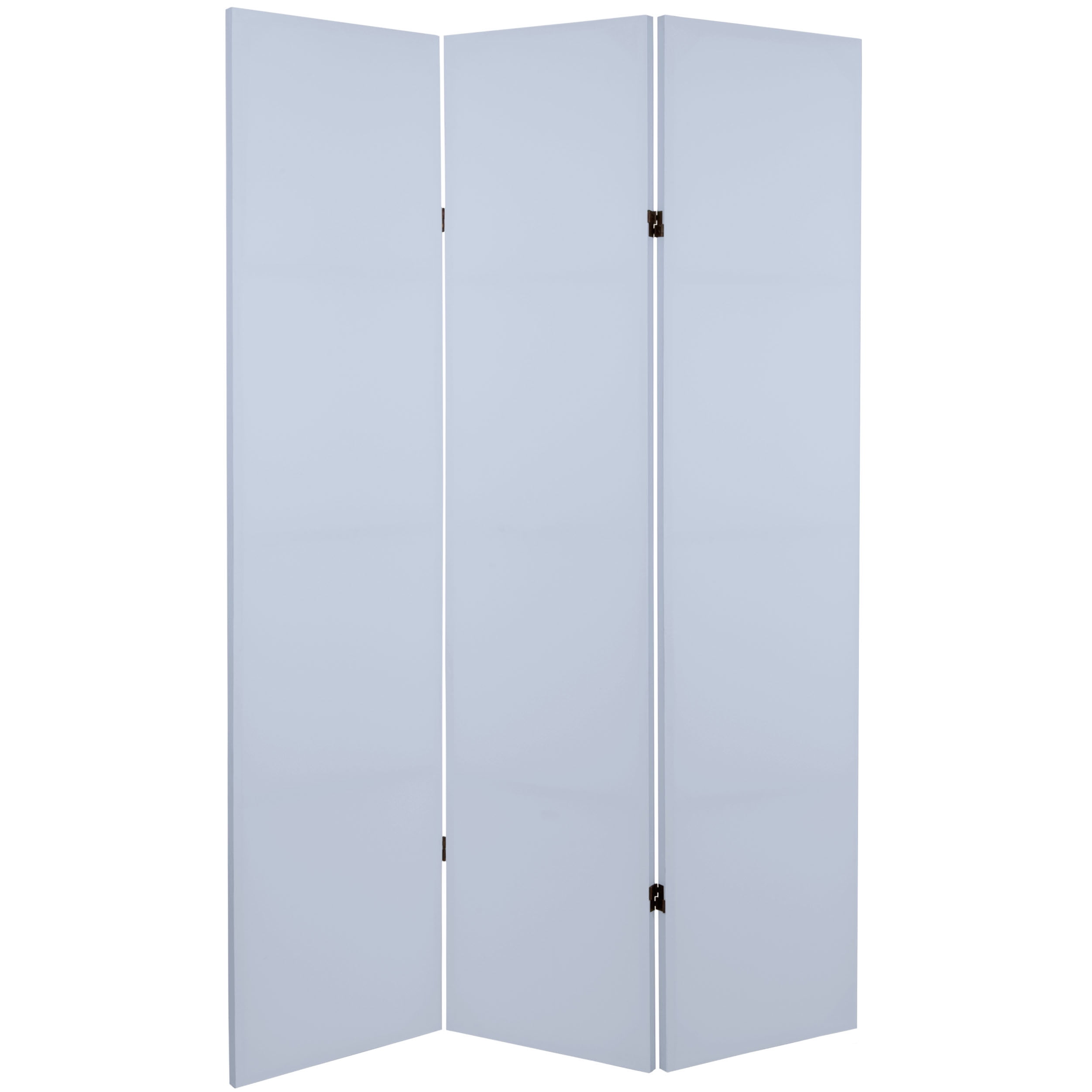 Oriental Furniture 6 ft. Tall Periwinkle Canvas Room Divider 3 Panel