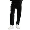 thumbnail image 4 of Yusimy Men's Solid Color 2-Piece Velvet Tracksuit Hoodie Long Sleeve Slim-Fit Jogger Pants Casual Fashion, 4 of 7