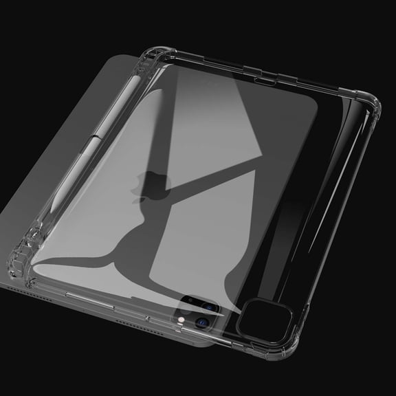 for Apple iPad Pro 13" (2024) Case,  [With Pen Slot],Ultra Slim Shockproof Resistant Flexible Soft Transparent TPU Protective Anti-crash and Anti-drop Tablet Case Cover,Clear