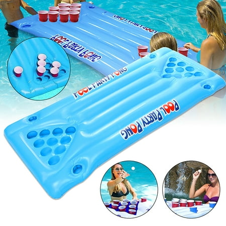 Party Barge Inflatable Beer Pong Table Pools Rivers Lakes Cooler Floating Lounge 57.09 x 23.62