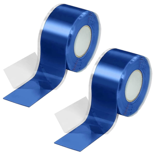 Cinta de silicona autoadhesiva de 3 m (autoamalgamante, autovulcanizante), (agua, aire), 25 mm de ancho, azul