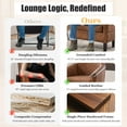 thumbnail image 6 of Homefun Barrel Accent Chair PU Leather Nailhead Trim Diamond Tufted Back Club Chair for Living Room,Coffee, 6 of 6