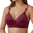 thumbnail image 2 of Lixiuxyad Soft Wireless Comfort Bra For Seamless Support Everyday Wear Lightweight Breathable T Shirt Bra With Wide Band,Bras for Women Red 40, 2 of 5