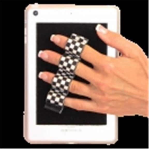LAZY-HANDS 201522 4-Loop Grip For Reader  XL Grip - Xl  Black & White Checkers