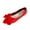 Red, variant on Wensltd Women Solid Color Bowknot Suede Flats Pointed Toe Low Cut Work Shoes Comfortable Versatile Office Daily Wear Flat Heel Shoes for Women Size 5-11
