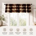 thumbnail image 3 of AshasdS Brown Plaid Window Valance Checkered Curtain Valance Farmhouse Kitchen Window Treatment Rustic Home Decor, 3 of 5