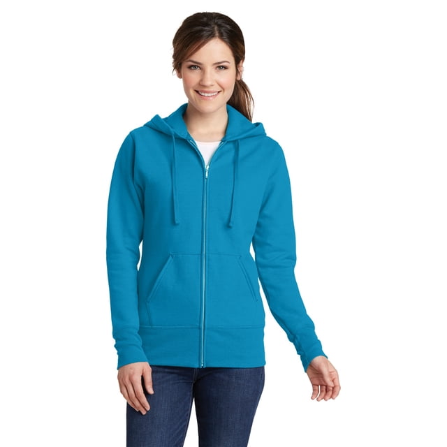 Sudadera con capucha y cierre completo de tejido Fleece para damas de Port & Company?. LPC78ZH Puerto & Compa??a LPC78ZH