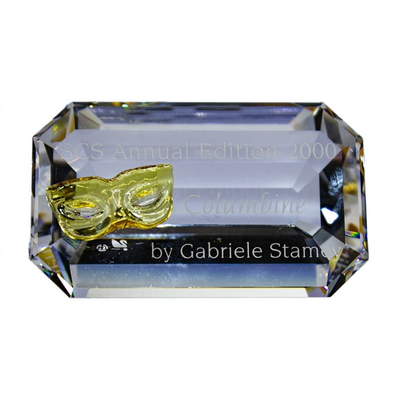 Swarovski Figurine: 255780 Columbine Plaque | Faceted Crystal