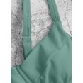 thumbnail image 5 of ZAFUL Women Swimwear High Leg Ribbed Bikini Swimsuit Green S, 5 of 6