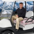 thumbnail image 3 of Yuyamidu Pink Butterfly Golf Cart Seat Covers Winter Warm Golf Cart Seat Towel Blanket Fits in Club Car Other 2-Seat Golf Carts Decoration, 3 of 8