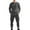 Dark Gray, variant on Men's Waffle Knit Pullover Sweatshirt and Cargo Jogger Pants Set Casual Crewneck Long Sleeve Top with Pocket Design