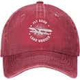 thumbnail image 1 of Fly Good Land Gooder Trucker Hat Washed Distressed Twill Cotton Baseball Cap Vintage Dad Golf Hats, 1 of 8