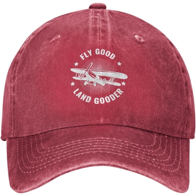 Fly Good Land Gooder Trucker Hat Washed Distressed Twill Cotton Baseball Cap Vintage Dad Golf Hats