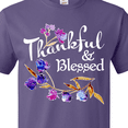 thumbnail image 4 of Inktastic Thankful and Blessed Inspirational Saying with Flowers T-Shirt, 4 of 5
