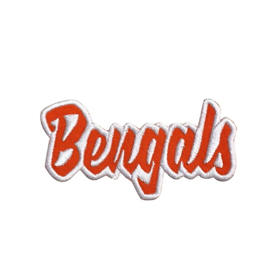 Bengals - Orange/White - Team Mascot - Words/Names - Iron on Applique/Embroidered Patch