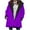 Purple, variant on Fashion Hoodies for Womens Pullover Zip Up Plus Size Winter Warm And Fleece Heavy Printed Hooded Jacket With Zipper Double Pockets Presents for Women