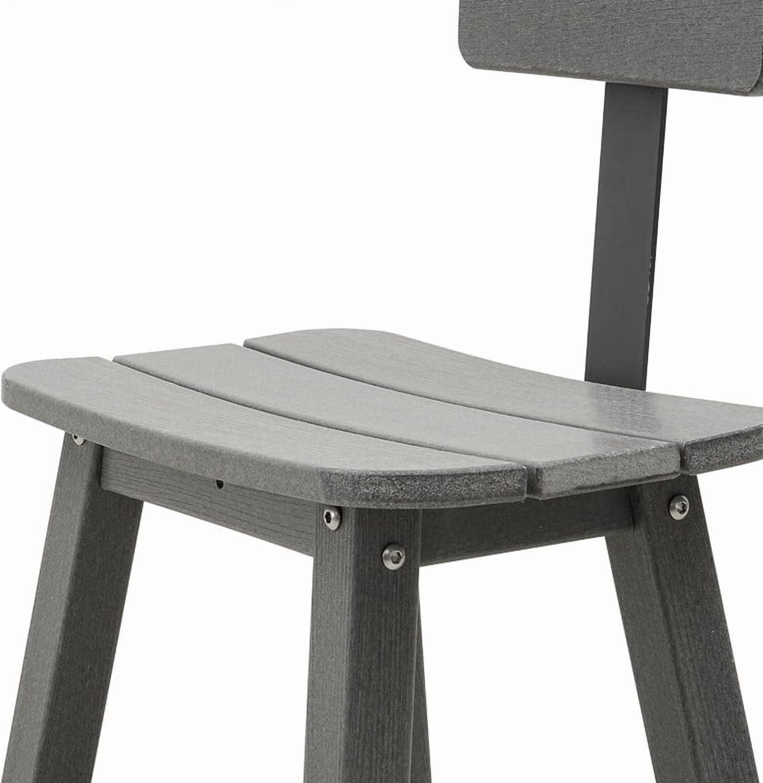 Bar Height Chairs Set of 2, HDPE Bar Height Outdoor Barstools, Weather Resistance Tall Adirondack Chairs Set of 2, 2-Piece Bar Stools