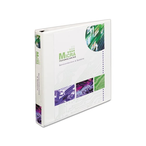 Heavy-Duty View Binder with DuraHinge One Touch EZD Rings and Extra-Wide Cover, 3 Ring, 1" Capacity, 11 x 8.5, White, 1318