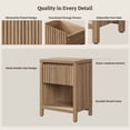 thumbnail image 6 of SICOTAS 26" Tall Farmhouse Nightstand Set of 2 with Drawer, Modern Beside Table with Minimalist Fluted Design & Handle-Less Storage Engineered Wood Bed Side Table for Bedroom, Natural Oak, 6 of 11