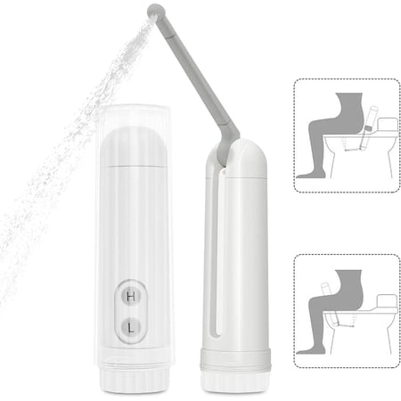 Portable Bidet for Travel, Mini Handheld Electric Personal Travel Bidet with 2 Pressure Modes for Personal Hygiene Cleaning/ Soothing Postpartum Care