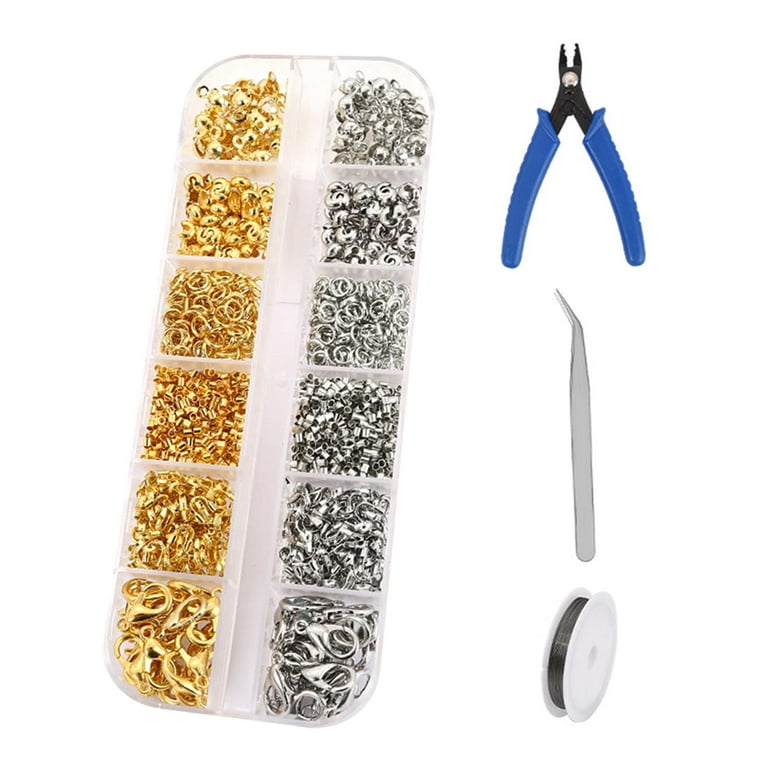 Beads for Jewelry Making Bead ing Pliers Wire Guardians with Storage Box Tube Beads Assorted Color for Earrings Beading 12 Grids, Women's, Size: Mixed