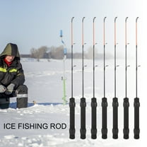 NIBOLOG Ice Fishing Rod with Non-Slip Handle Length Adjustable Ultralight Portable Travel Use Telescopic Fishing Pole Fishing Accessories