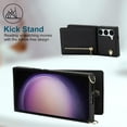 thumbnail image 3 of Crossbody Wallet Case for Samsung Galaxy S23, PU Leather Zipper Handbag Purse Flip Cover with Kickstand Case for Samsung Galaxy S23 ZP Black, 3 of 17
