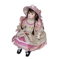 thumbnail image 2 of Figura de cerámica en miniatura, muñeca de cerámica hermosa, hermosa mujer de porcelana, vestido rojo, 2 of 9
