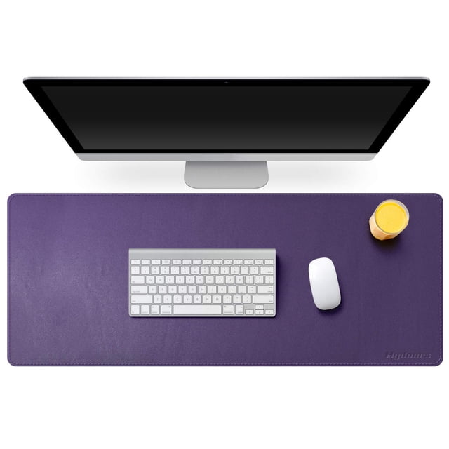 Alfombrilla de escritorio Mydours 95 x 40 cm de cuero PU morado XL