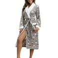 thumbnail image 3 of Biekopu Female Nightwear, Cartoon Patterns Print O-Neck Long Sleeve Jumpsuit, 3 of 9
