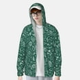 thumbnail image 2 of Yiaed Green Christmas Print Sun Shirts UPF 50+ Protection Hoodie Rash Guard Shirt UV Shirt Long Sleeve Fishing Outdoor Lightweightase-3X-Large, 2 of 5
