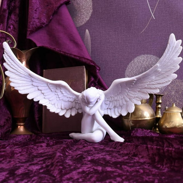 Xihbxyly Artículos para Menores de 10 Años Adornos de Resina de Ángel para Decoración de Jardín, Niña Ángel