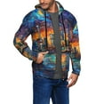 thumbnail image 5 of JUNZAN Neon Shanghai Cityscape Night Print Men's Zip Up Hoodie Athletic Hoodies Long Sleeve Hooded Sweatshirts With Pockets (S-3XL), 5 of 6