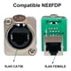 thumbnail image 3 of 20 Conectores de Chasis Ethercon Rj45, Conector de Paso Ethercon NE8FDP, Conector de Montaje en Panel RJ45 Cat5 Serie D, 3 of 5