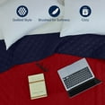 thumbnail image 4 of Martex Twin Reversible Coverlet | Lightweight Soft Easy Care Quilt | Red/Navy, 4 of 8