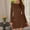 Coffee, variant on Stichou Womens Spring Long Sleeve Mini Dress Casual Layered Ruffle Hem Short Going Out Dresses Black XS