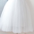 thumbnail image 7 of Ugoldhm Girls Ruffle Sleeve Polka Dot Tulle Dress - Square Neck Party & Wedding Flower Girl Gown (2-8 Years), 7 of 7