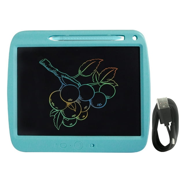 Tableta de escritura LCD recargable Tableta de dibujo de escritura a mano de 9 pulgadas con botón de Abanopi Pantalla de color azul