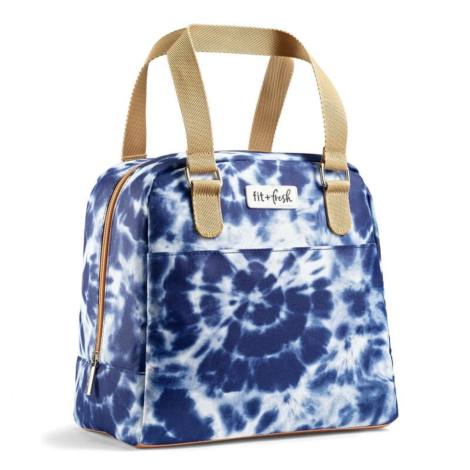 Fit & Fresh Fashion Insulated Lunch Bag Kit for Women, Blue
