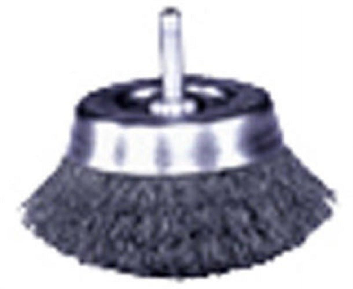 Weiler® Vortec Pro Crimped Wire Cup Brush, 5\" Dia, 5/8-11, 0.02\" Carbon...