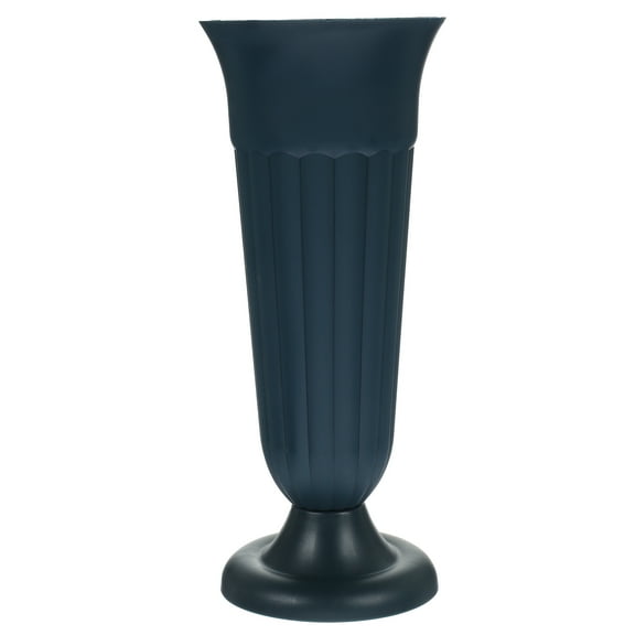 BESTOYARD Memorial Cemetery Flower Vase Navy Color for Outdoor and Indoor Flower Display