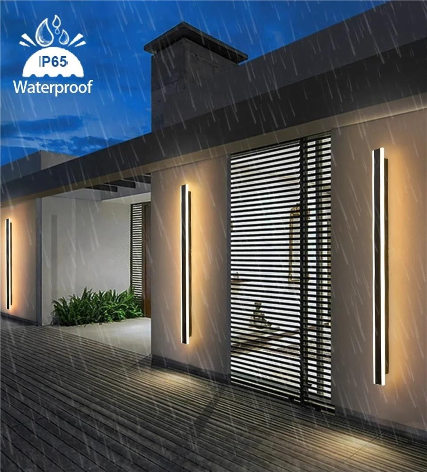 Modern Long Wall Light Balcony Villa Porch Hallway External Lamps Outdoor Lighting Waterproof Garden Wall Lamps IP65