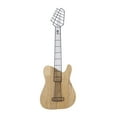 thumbnail image 6 of DecMode Traditional Brown/Natural Wood Guitar Wall Decor 11"W x 31"H, 6 of 8