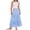 Light Blue, variant on Hrsba Women Solid Color Hollow Lace Skirt High Waist Multi Layer Ruffle Long Skirt with Liner Maxi Skirts for Women
