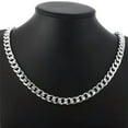 thumbnail image 4 of QQTDFG 925 Sterling Silver 10mm 20/22/24 inch Sideways Chain Necklace Men Jewelry-50cm, 4 of 6